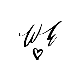 W E logo