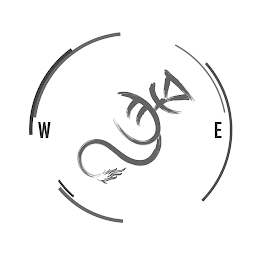 W E logo