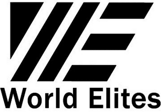 W E WORLD ELITES logo