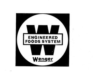 W ENGINEERED FOOD SYSTEM WENGER logo