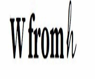 W FROM H logo