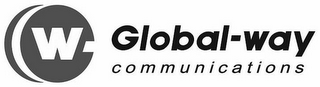 W- GLOBAL-WAY COMMUNICATIONS logo
