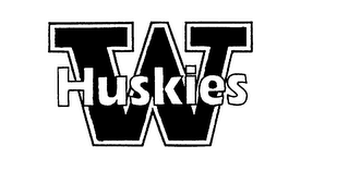 W HUSKIES logo