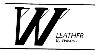 W LEATHER BY WILSONS logo