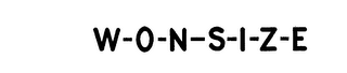 W-O-N-S-I-Z-E logo