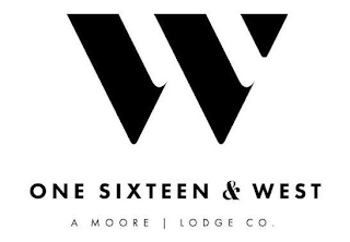 W ONE SIXTEEN & WEST A MOORE | LODGE CO. logo