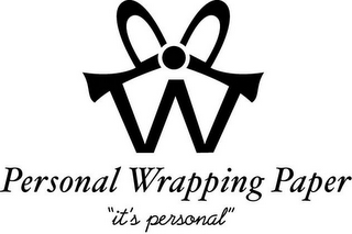 W PERSONAL WRAPPING PAPER "IT'S PERSONAL" logo