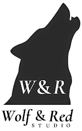 W & R WOLF & RED STUDIO logo