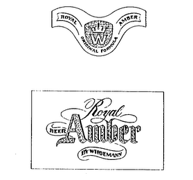 W ROYAL AMBER ORIGINAL FORMULA ROYAL AMBER BEER BY WIEDEMANN logo