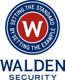 W SETTING THE STANDARD BY SETTING THE EXAMPLE WALDEN SECURITY logo