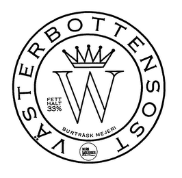 W VASTERBOTTENSOST FETT HALT 33% BURTRASK MEJERI NORR MEJERIER logo