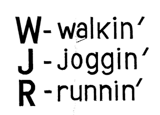 W-WALKIN' J-JOGGIN' R-RUNNIN' logo