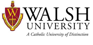 W WALSH UNIVERSITY A CATHOLIC UNIVERSITY OF DISTINCTION SED DEUS DAT D S INCREMENTUM logo