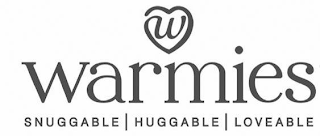 W WARMIES SNUGGABLE HUGGABLE LOVEABLE logo
