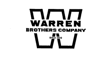 W WARREN BROTHERS COMPANY SINCE 1900 logo