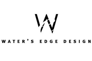W WATER'S EDGE DESIGN logo