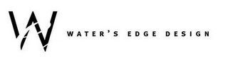 W WATER'S EDGE DESIGN logo