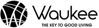 W WAUKEE THE KEY TO GOOD LIVING logo