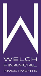 W WELCH FINANCIAL INVESTMENTS logo