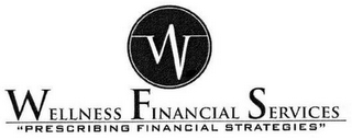 W WELLNESS FINANCIAL SERVICES PRESCRIBING FINANCIAL STRATEGIES logo