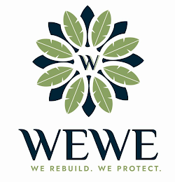 W WEWE. WE REBUILD. WE PROTECT. logo