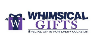 W WHIMSICAL GIFTS SPECIAL GIFTS FOR EVERY OCCASION logo