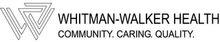 W WHITMAN-WALKER HEALTH COMMUNITY. CARING. QUALITY. logo