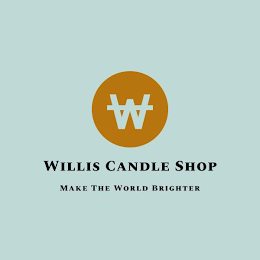 W WILLIS CANDLE SHOP MAKE THE WORLD BRIGHTER logo