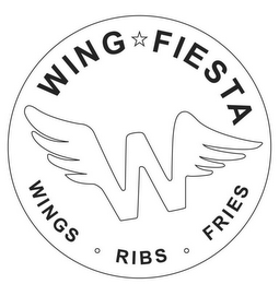 W WING FIESTA WINGS RIBS FRIES logo