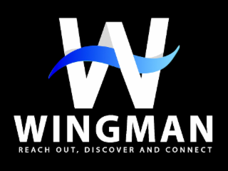 W WINGMAN REACH OUT, DISCOVER AND CONNECT logo