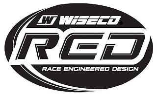 W WISECO RED RACE ENGINEERED DESIGN logo
