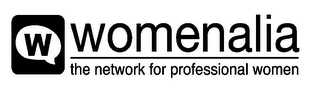 W WOMENALIA THE NETWORK FOR PROFESSIONAL WOMEN logo