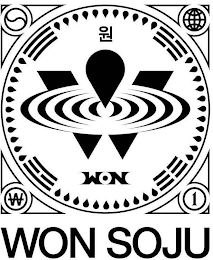 W WON W 1 WON SOJU logo