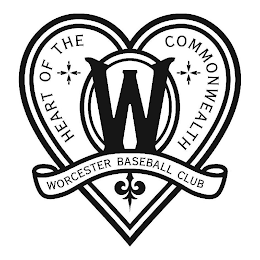 W WORCESTER BASEBALL CLUB HEART OF THE COMMONWEALTH logo