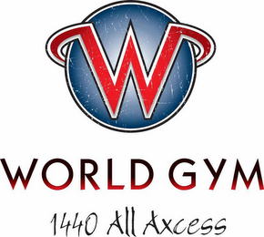 W WORLD GYM 1440 ALL AXCESS logo