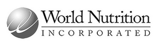 W WORLD NUTRITION INCORPORATED logo