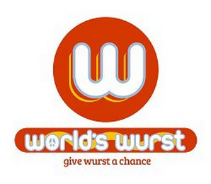 W WORLD'S WURST GIVE WURST A CHANCE logo