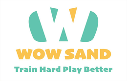 W WOW SAND TRAIN HARD PLAY BETTER logo