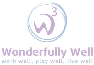 W3 WONDERFULLY WELL WORK WELL, PLAY WELL, LIVE WELL logo