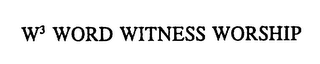 W3 WORD WITNESS WORSHIP logo