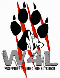 W4L WOLF4LIFE TRAINING AND NUTRITION logo