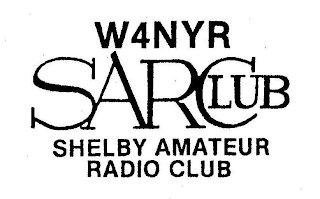 W4NYR SARCLUB SHELBY AMATEUR RADIO CLUB logo