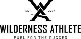 WA WILDERNESS ATHLETE FUEL FOR THE RUGGED EST. 2004 logo