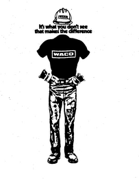 WACO IT'S WHAT YOU DON'T SEE THAT MAKES THE DIFFERENCE logo