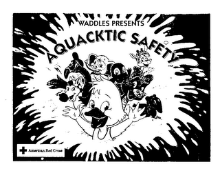WADDLES PRESENTS AQUACKTIC SAFETY + AMERICAN RED CROSS logo