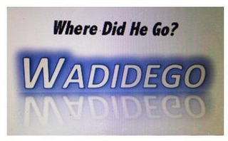 WADIDEGO WHERE DID HE GO? logo
