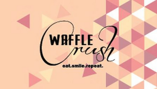 WAFFLE CRUSH EAT. SMILE. REPEAT. logo