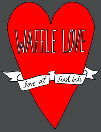 WAFFLE LOVE LOVE AT FIRST BITE logo