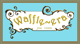 WAFFLE~ERA TEA ROOM logo