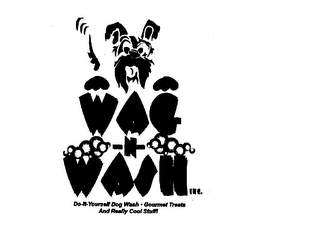 WAG-N-WASH INC. DO-IT-YOURSELF DOG WASH GOURMET TREATS AND REALLY COOL STUFF! logo